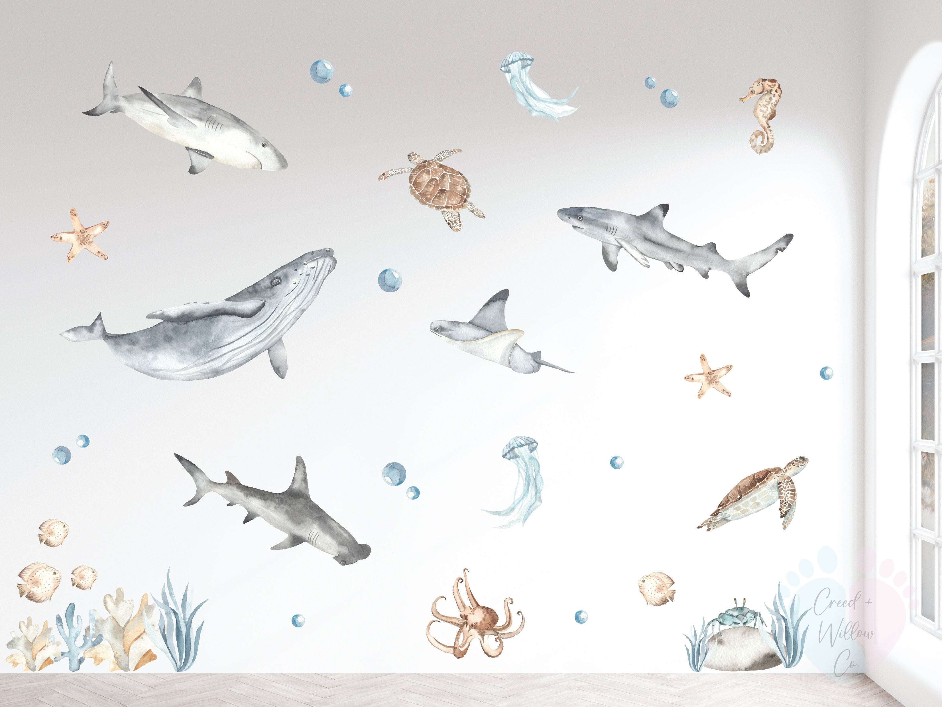 Sea Wall Decals – Ocean-Inspired, Removable & Reusable | Made in Australia