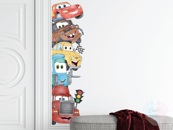 Custom Peek-A-Boo Cars Door Decal