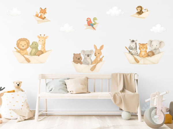 Paper Boat Animal Friend Decal Set