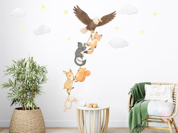 Woodland Animal Rope Adventure Decal
