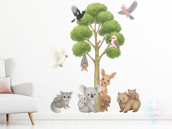 Australian Animal Tree Wall Decal