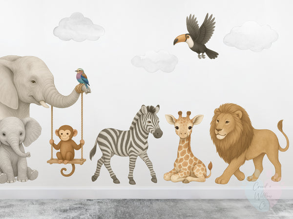 Safari Friends Wall Decals