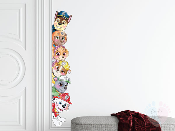 Custom Peek-A-Boo Character Door Decal