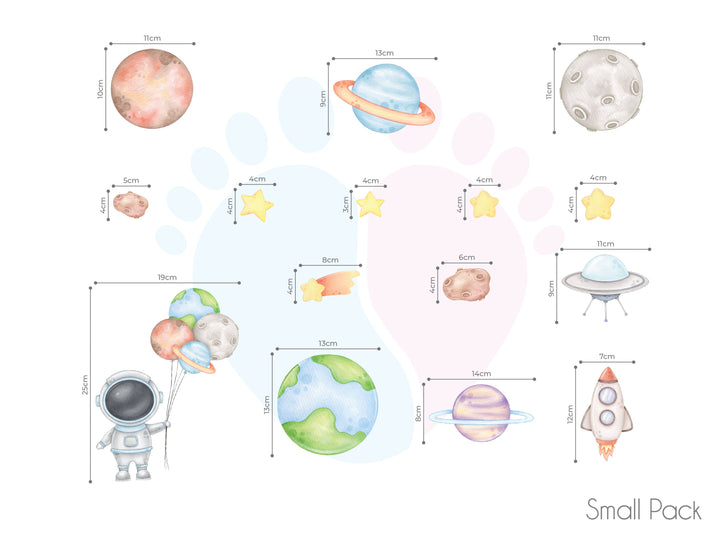 Astronaut Wall Decals Featuring Planets And Stars For Space-themed Rooms