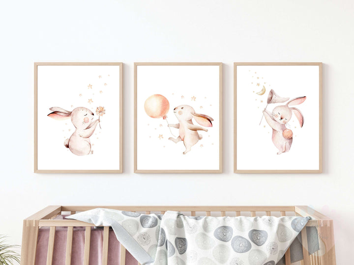 Bunny Nursery Wall Art Handcrafted Made In Australia
