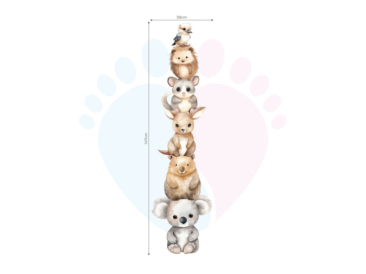 Australian Animal Wall Sticker Featuring a Group Of Koalas For Living Space Decor