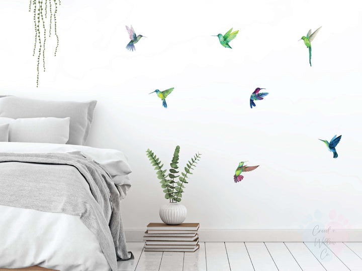 Fabric Bird Wall Stickers Featuring Beautiful Humming Decals For Home Decor