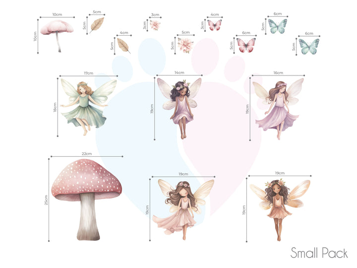 Fairy Wall Decals In Assorted Sizes For Magical Decor