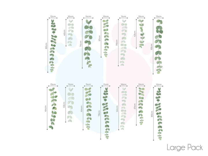 Hanging Vine Wall Decals Pack Showcasing Plant Life Cycle Diagram