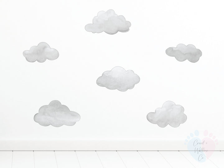Light Grey Cloud Wall Stickers - Sticker Australia Worldwide Shipping