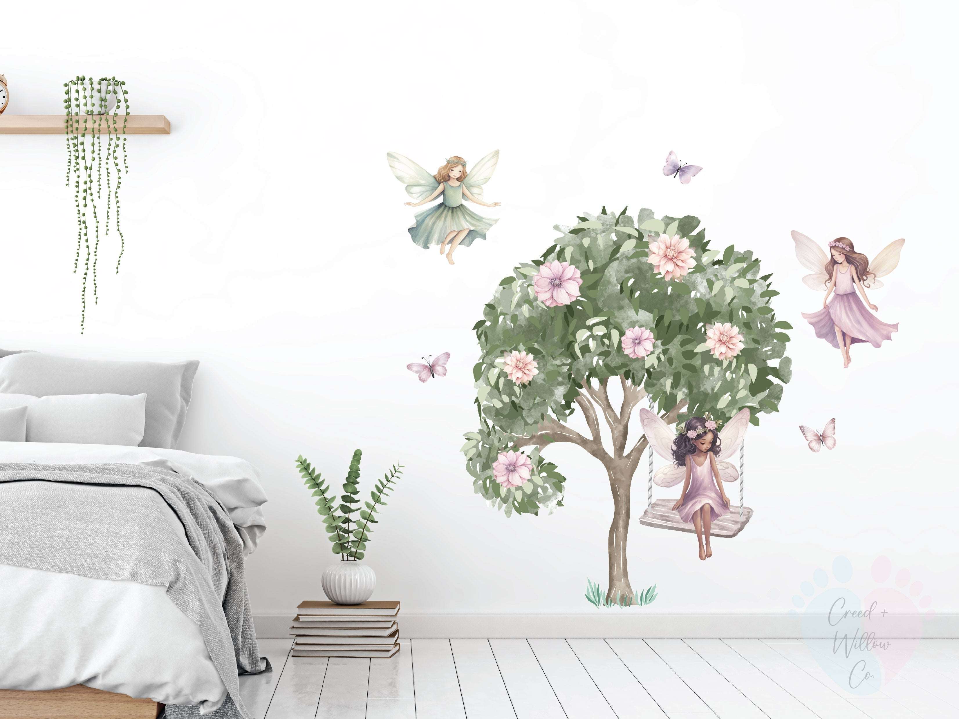 Magical Fairy Wall Decal Set | Peelable Fabric Decor for Girls’ Rooms