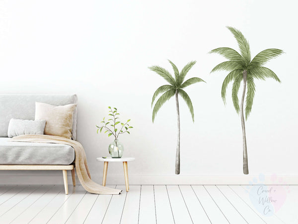 Palm Tree Wall Decals - Size Pack Includes Stylish Palm Trees Wall Art