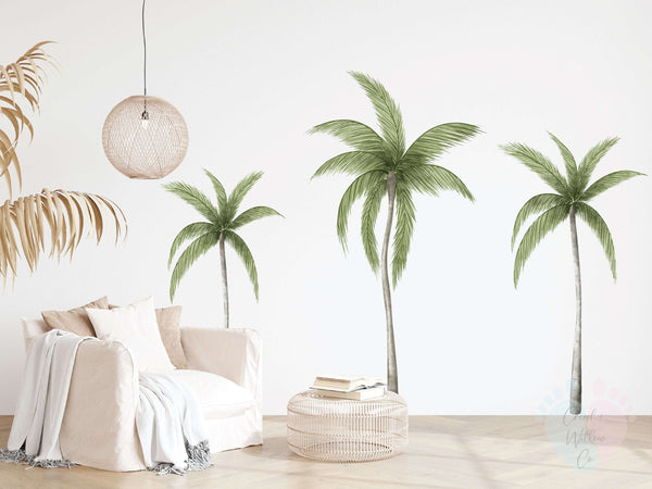 Palm Tree Wall Stickers Pack Includes Elegant Palm Trees Decal For Home Decor