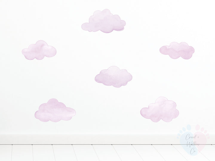 Pink Cloud Wall Stickers - Sticker Australia Worldwide Shipping