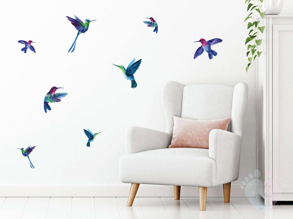 Purple Hummingbird Wall Decal From Purple Bird Wall Stickers Collection