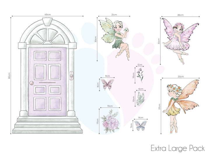 Purple Fairy Door Wall Stickers For Enchanting Home Decor