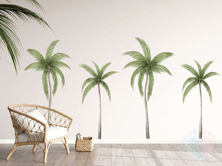 Tropical Palm Tree Wall Stickers Pack Includes Removable Tropical Palm Decals